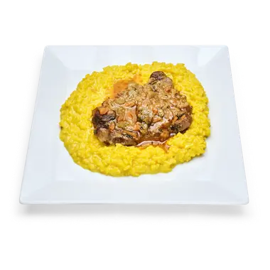 Ossobuco di Vitello con Risotto alla Milanese