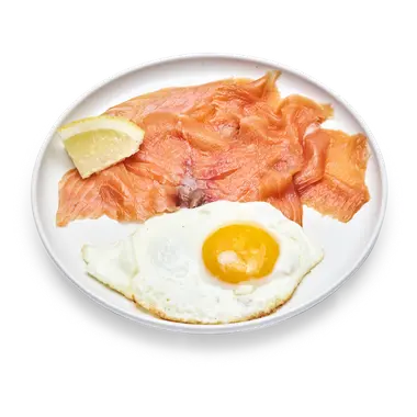 Uovo all'occhio di bue e Salmone affumicato